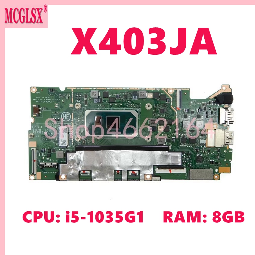 Ddr4 8Gb - X403JA mit I5-1035G1 CPU 8GB-RAM Notebook-Mainboard