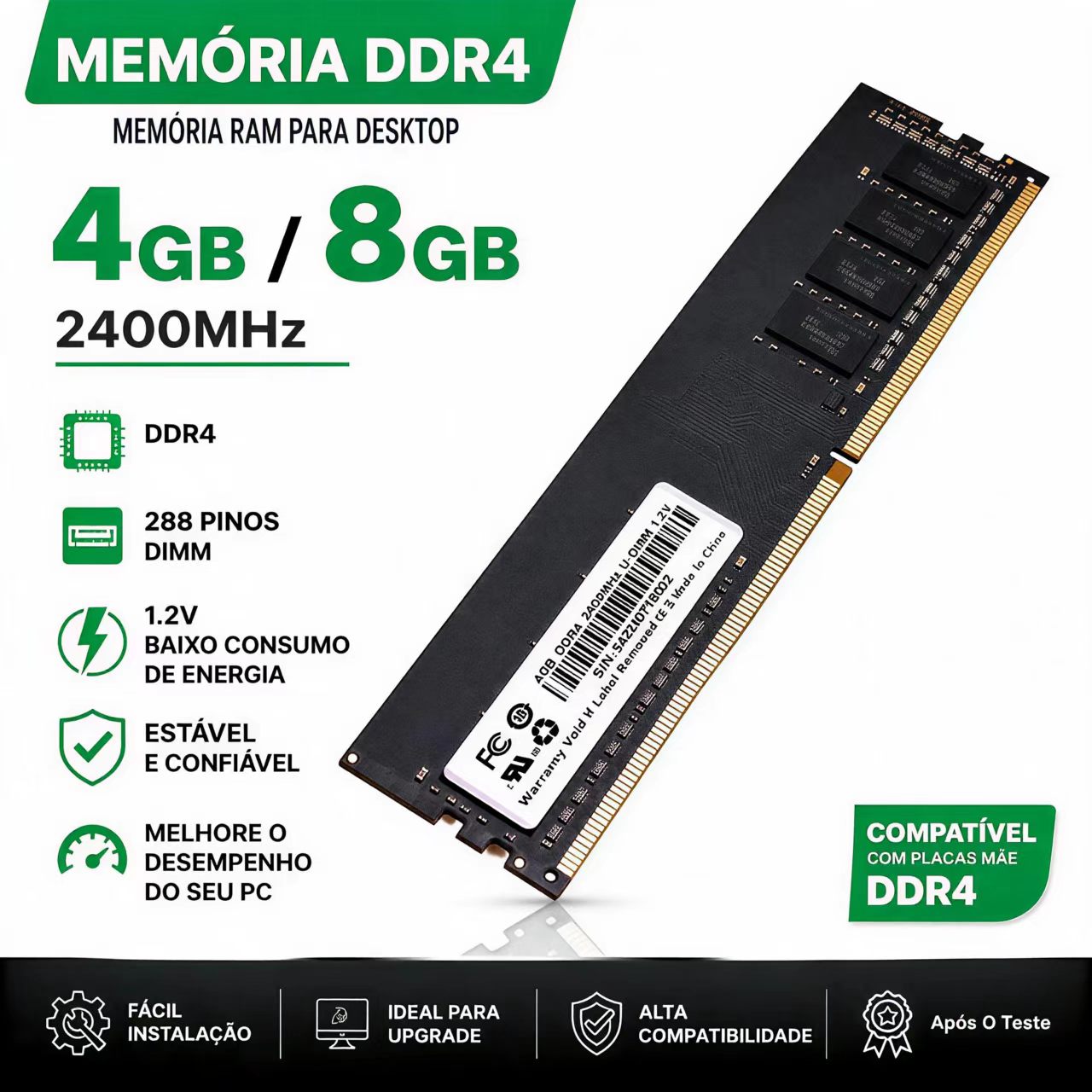 Ddr4 3200 16Gb - DDR4 RAM 4GB 8GB 2400MHz Desktop-Speicher