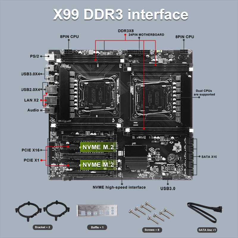 X99 Dual-socket CPU Motherboar – Ecc Ram Server Bewertung und Preis